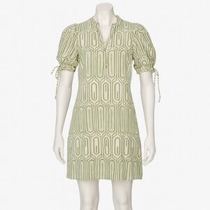 Green Geometric Mini Dress